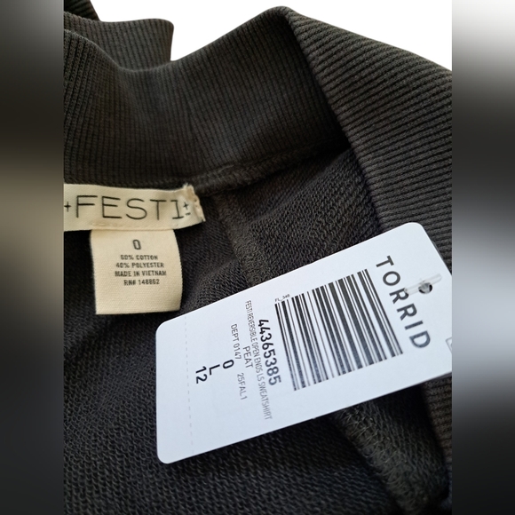 Torrid Festi Reversible Long-sleeve Sweatshirt - Gray Color - Picture 10 of 11